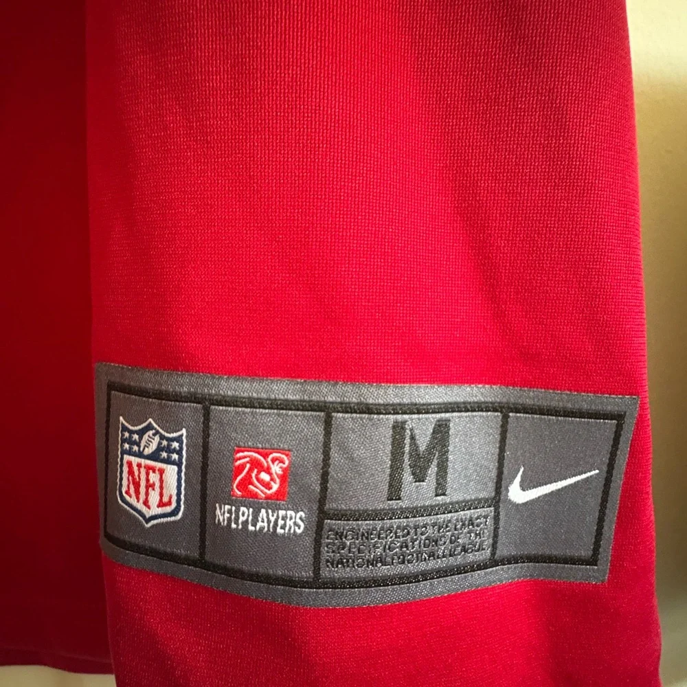 NFL 49ers Scarlet Red Jersey with White Accents - Picture 7 of 7